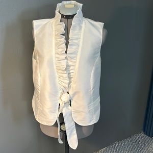 White evening occasion vest